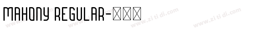 Mahony Regular字体转换